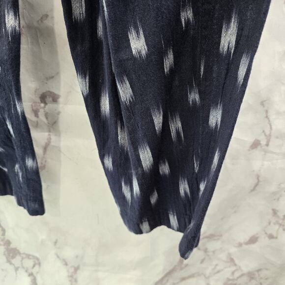 Elevenses Jumpsuit Womens Small Navy Ikat Corset Spaghetti Cropped Boho - Picture 4 of 12